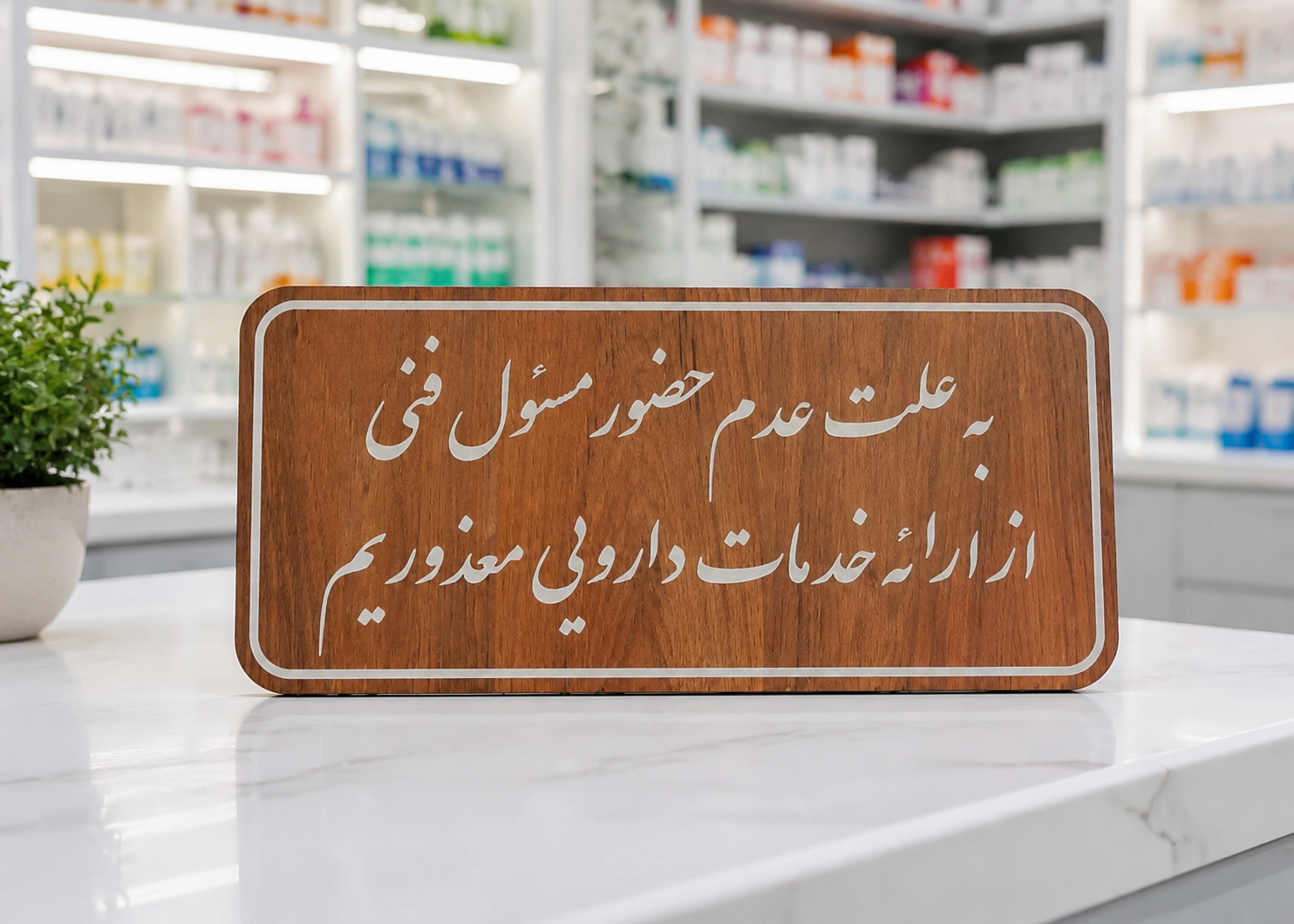 تابلوی رومیزی اطلاع‌رسانی داروخانه
